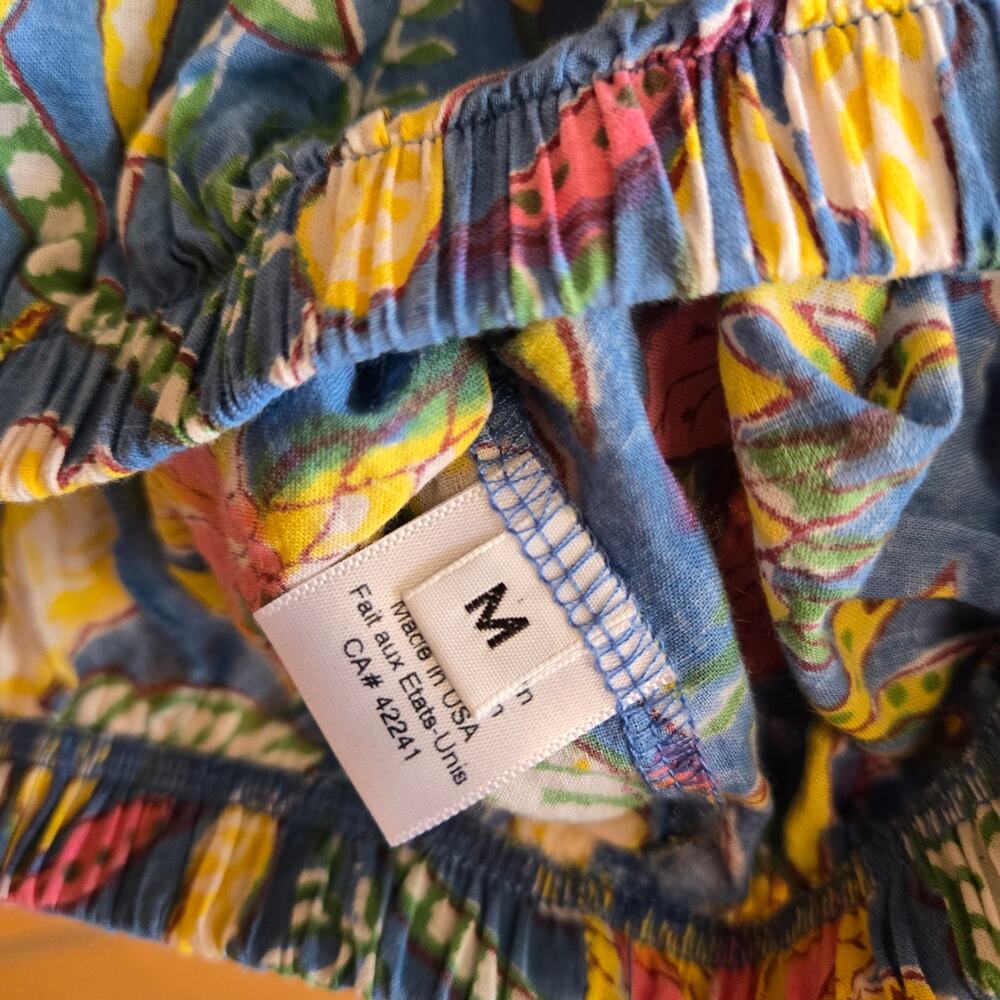 Starkx Bandeau Top Tube Bubble Crop Floral Summer Brights M Boho Tropical Beach - Picture 6 of 7
